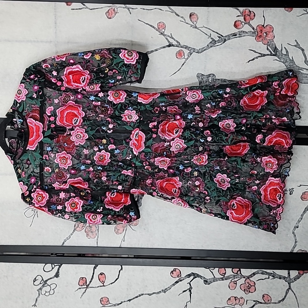 & Other Stories Roses Mini Dress Size 10 - Picture 2 of 11